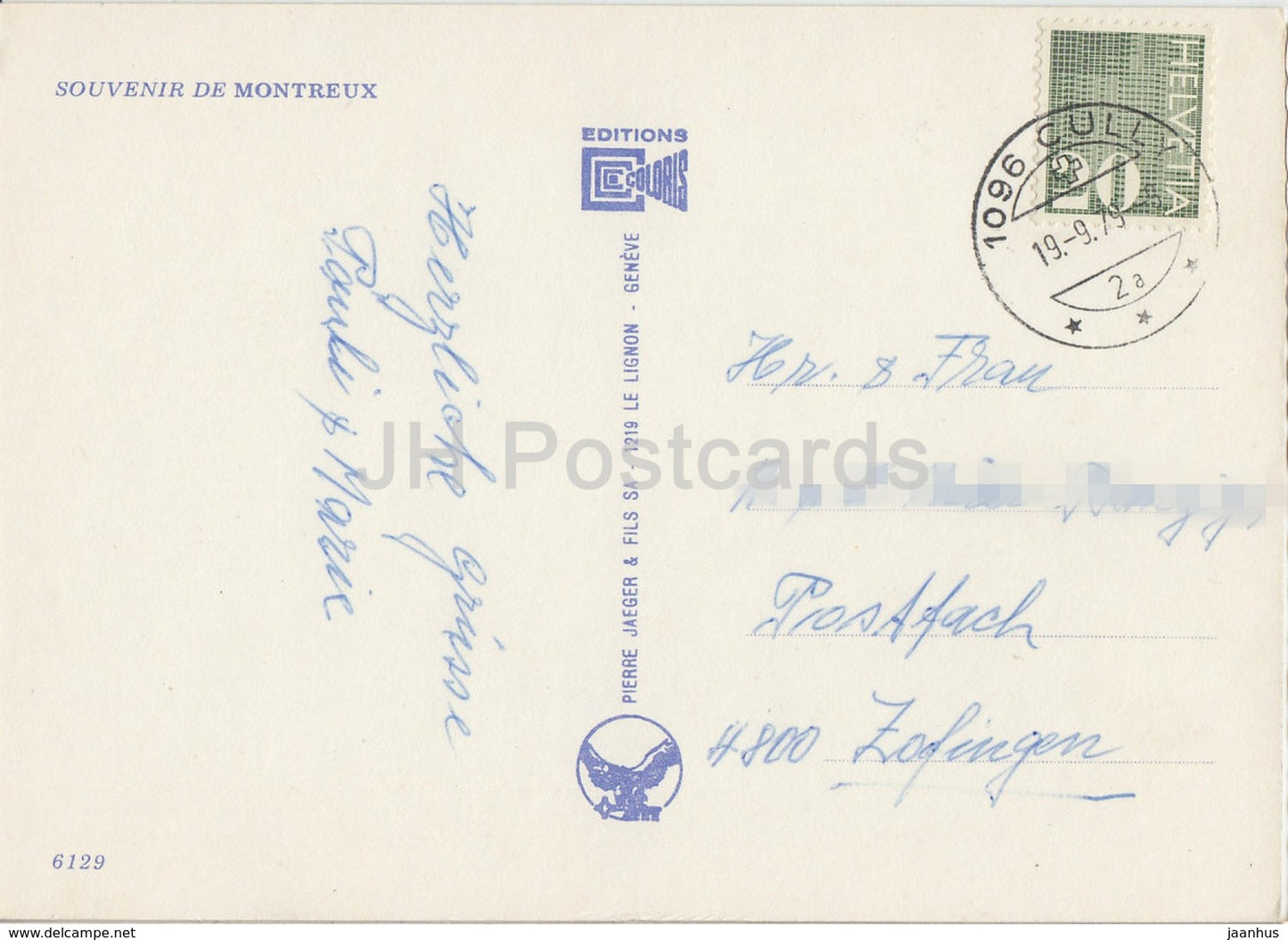 Montreux - vue générale - 6129 - 1979 - Suisse - occasion