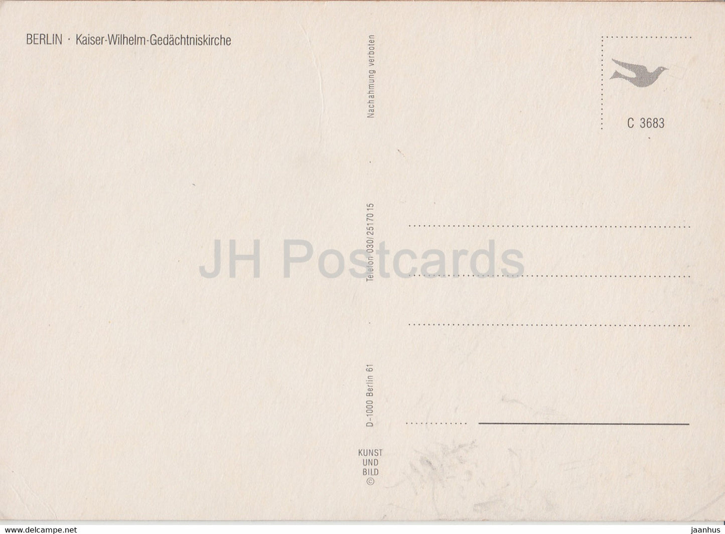 Berlin - Kaiser Wilhelm Gedachtniskirche - 1 - Germany - unused