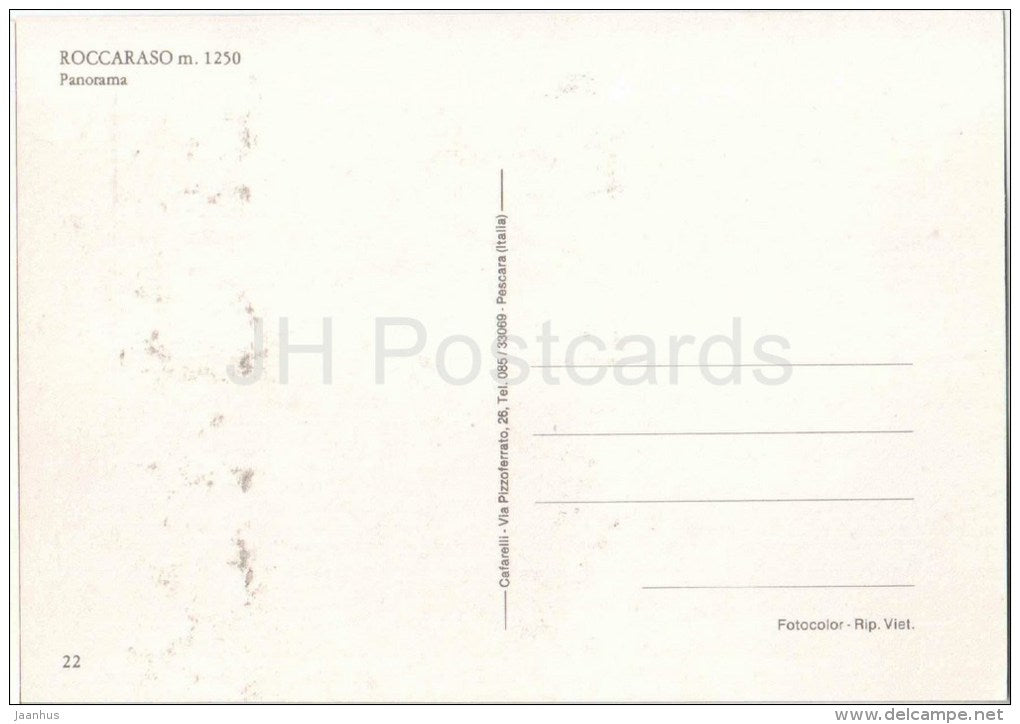 panorama - ROCCARASO m. 1250 - winter - L´Aquila - Abruzzo - 22 - Italia - Italy - unused - JH Postcards