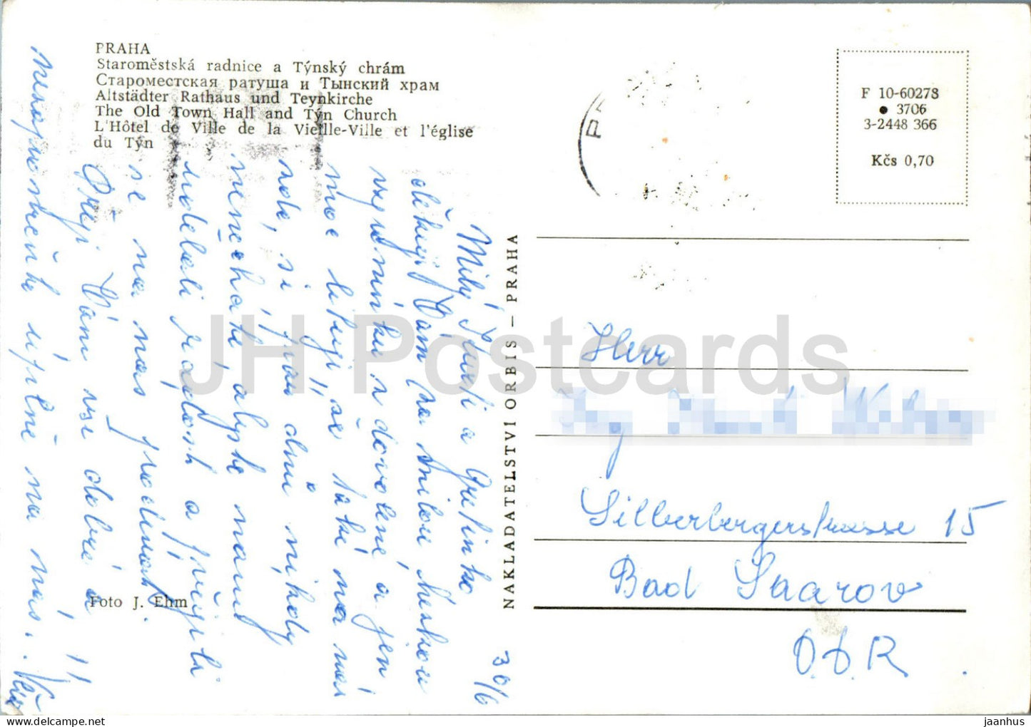 Praha - Prague - L'ancien hôtel de ville et l'église du Tyn - 10-60278 - République tchèque - Tchécoslovaquie - occasion