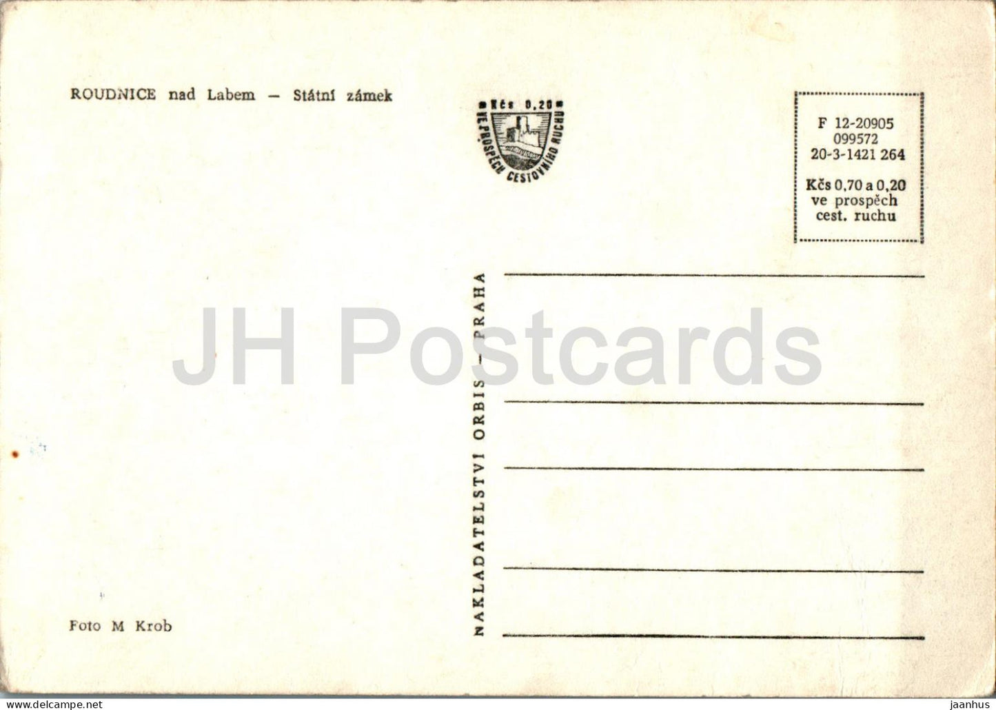 Roudnice nad Labem - Statni Zamek - state castle - Czech Repubic - Czechoslovakia - unused