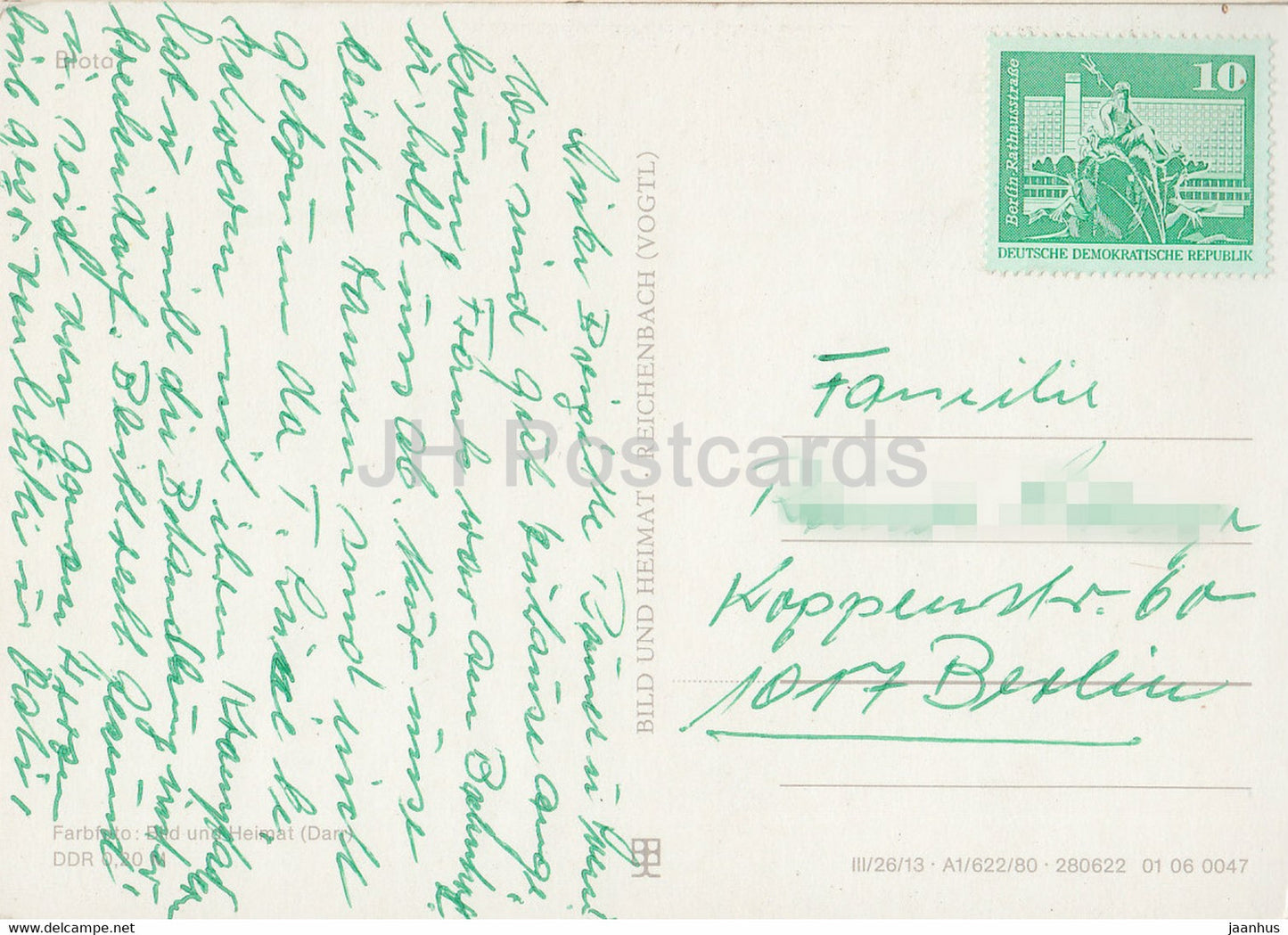 Gruss aus dem Spreewald - Blota - boat - folk costumes - Germany DDR - used