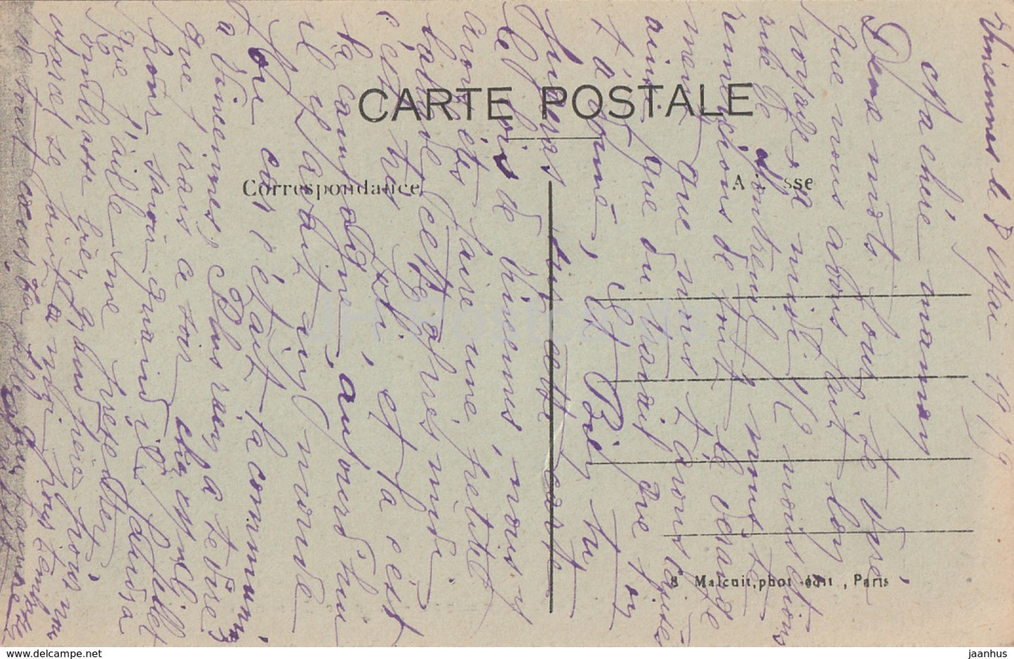 Le Bois de Vincennes Pittoresque - Lac et Canards - 347 - alte Postkarte - 1919 - Frankreich - gebraucht