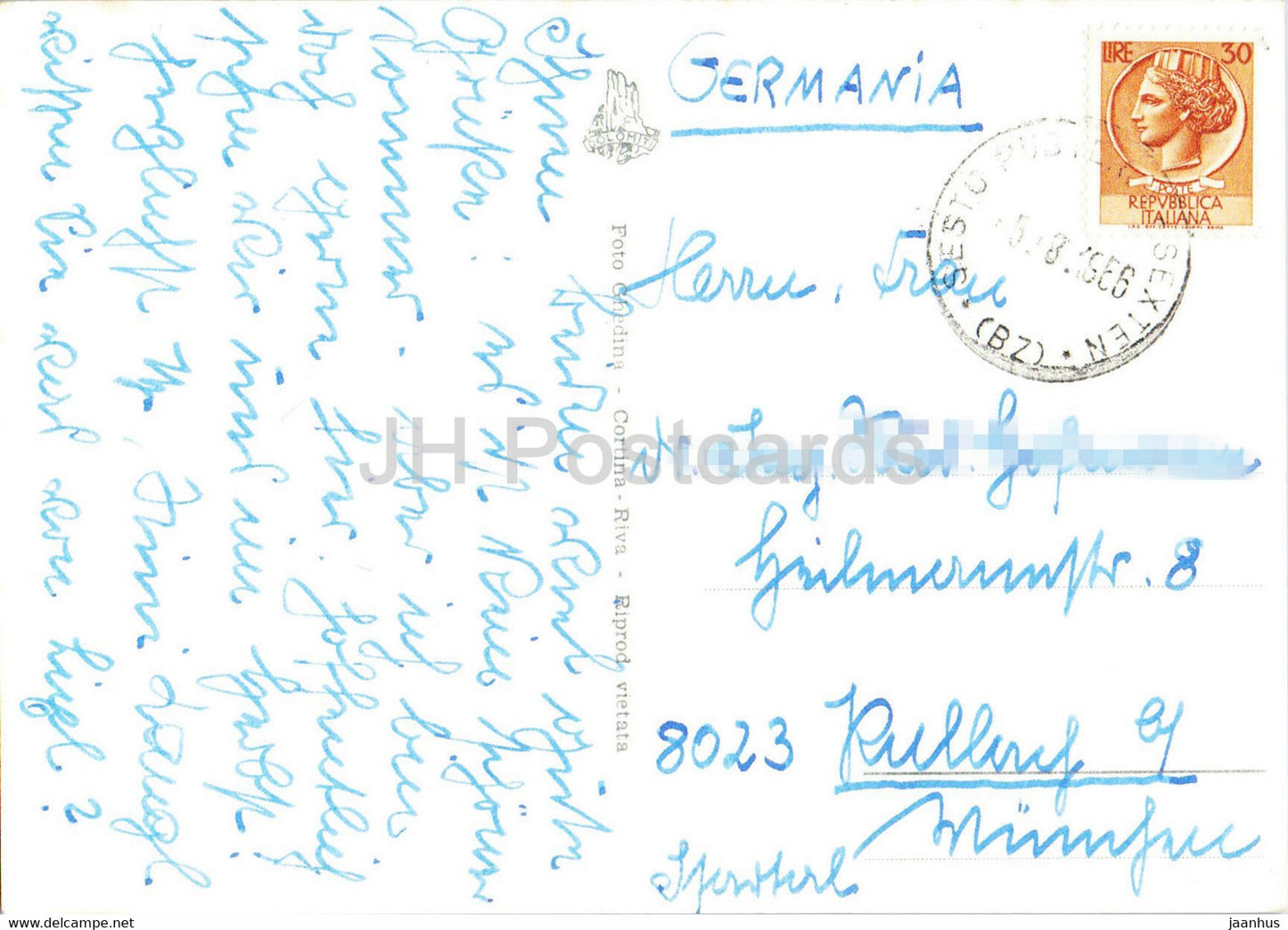 Val Fiscalina 1454 m - Alb Dolomiti - Fischleintal - Hotel Dolomitenhof - 1966 - Italy - used