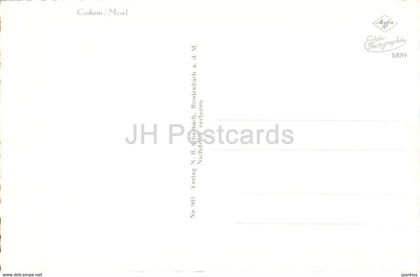 Cochem Mosel - old postcard - Germany - unused