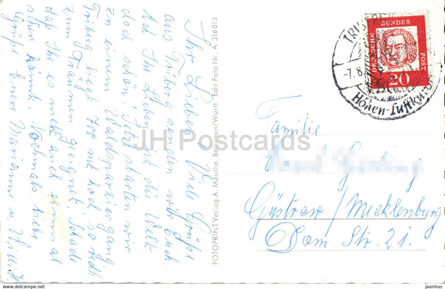 Das schone Triberg im Schwarzwald - old postcard - Germany - used