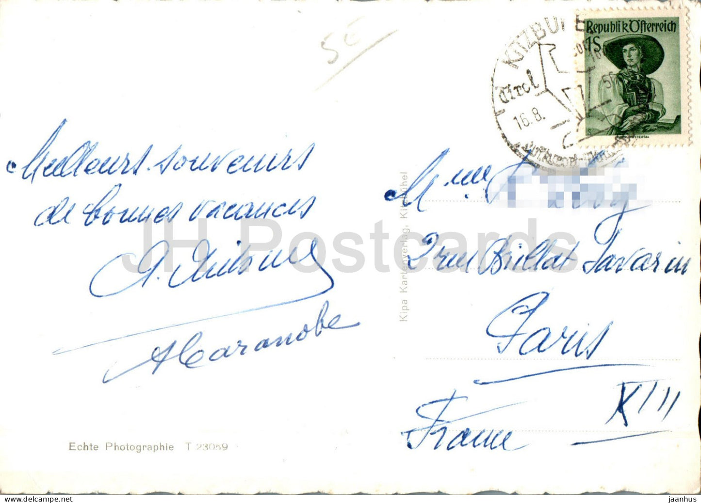 Kitzbuhel gegen Suden - Tirol - Tiefenbrunner - 23059 - carte postale ancienne - 1956 - Autriche - utilisé