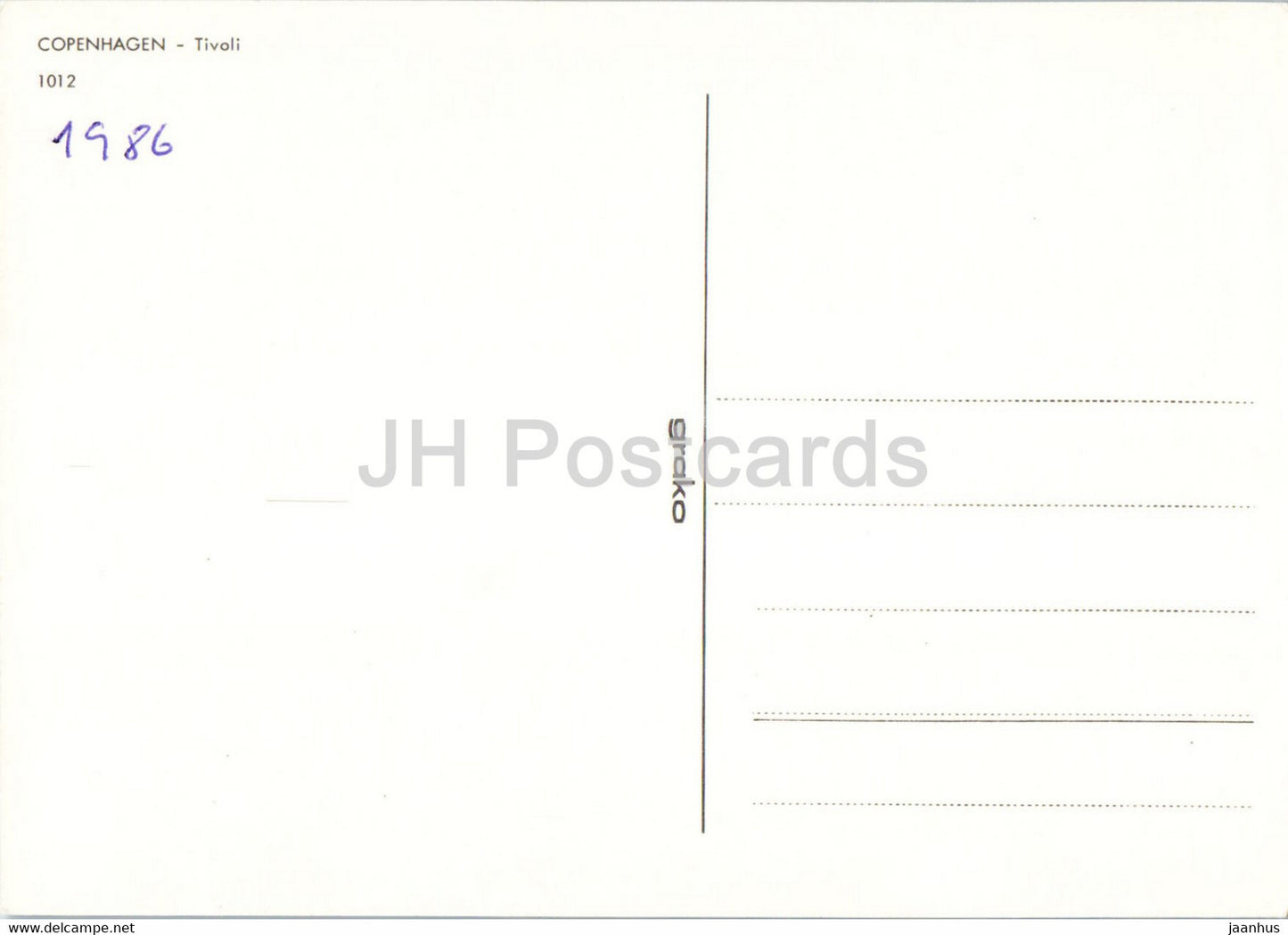 Copenhagen - Tivoli - concert - orchestra - 1986 - Denmark - used