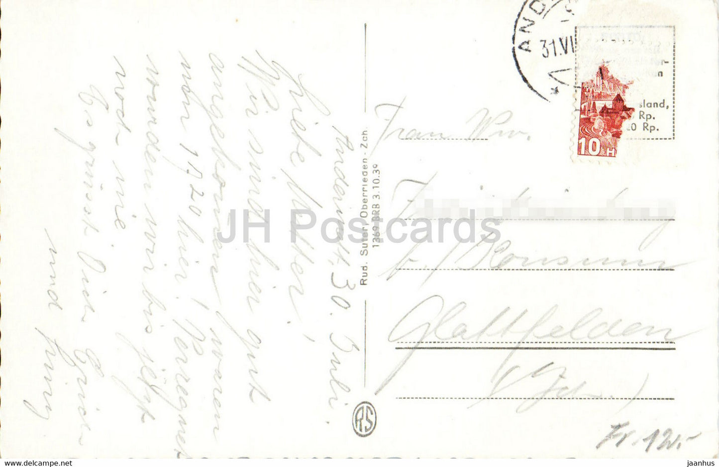 Andermatt gegen die Furka - 905 - carte postale ancienne - Suisse - utilisé