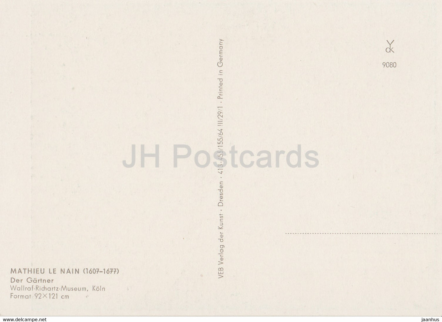 painting by Mathieu Le Nain - Der Gartner - Gardener - French art - Germany - unused