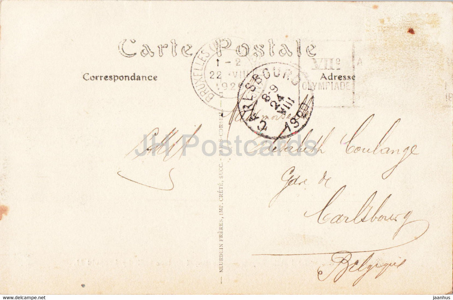 Bruxelles - Bruxelles - Le Palais Royal - Le Palais Royal construit par Léopold II - 558 carte postale ancienne - 1920 - Belgique - utilisé