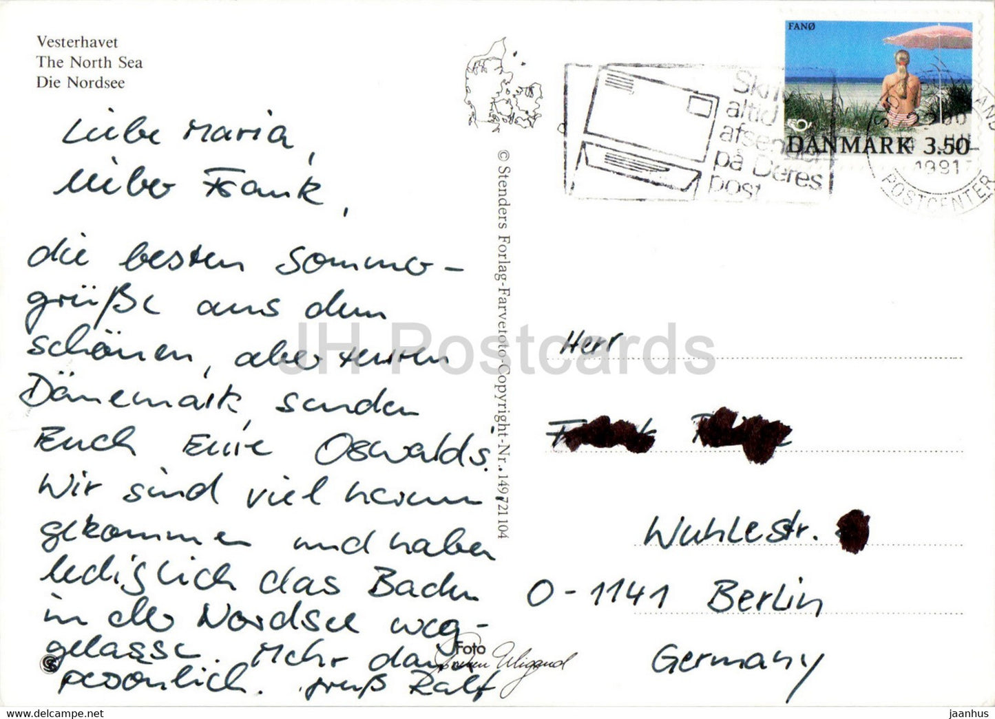 Vesterhavet – Die Nordsee – Meer – Strand – Multiview – 1991 – Dänemark – gebraucht