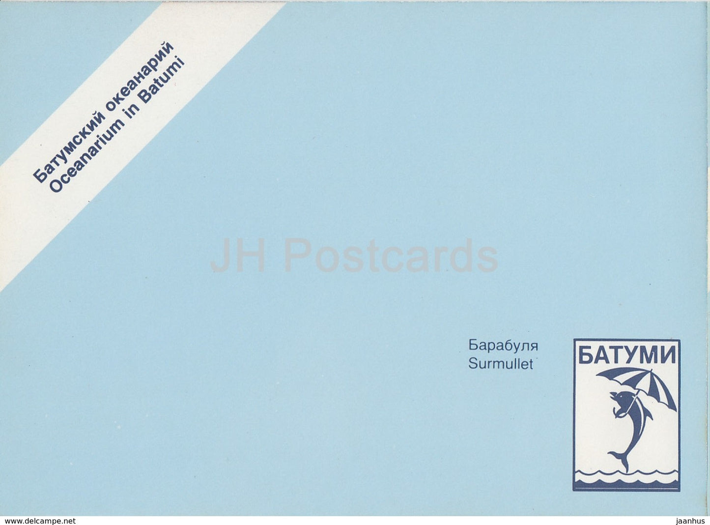 Striped red mullet - Mullus surmuletus - fish - Oceanarium in Batumi - 1989 - Georgia USSR - unused - JH Postcards