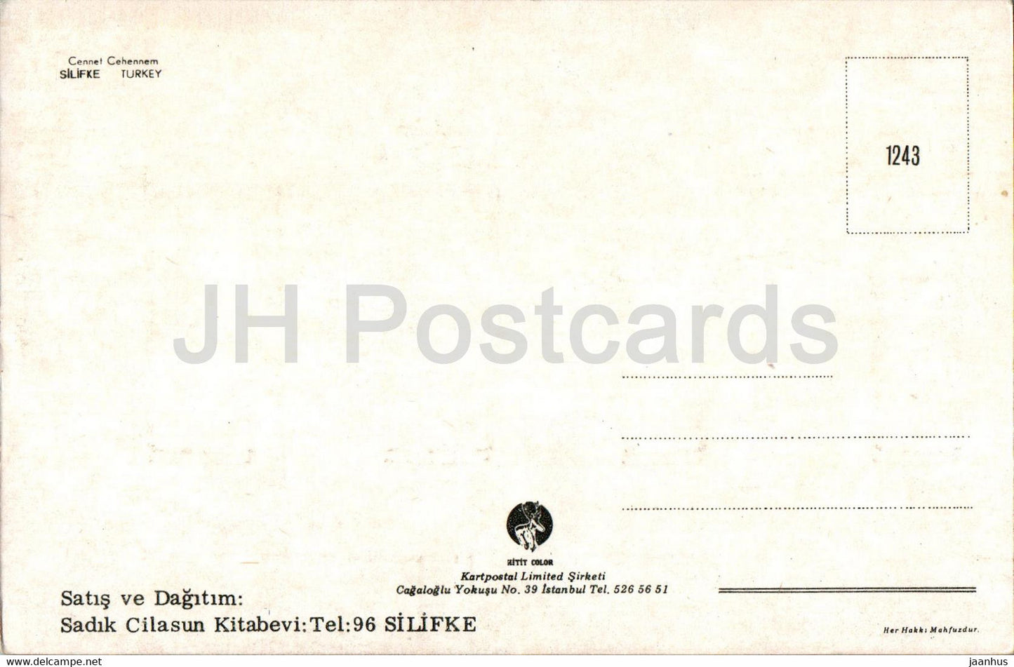 Silifke - Cennet Cehennem - multiview - 1243 - Turkey - unused