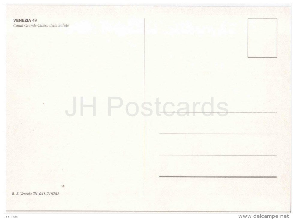 Canal Grande Chiesa della Salute - Venezia - Venice - 49 - Italia - Italy - unused - JH Postcards