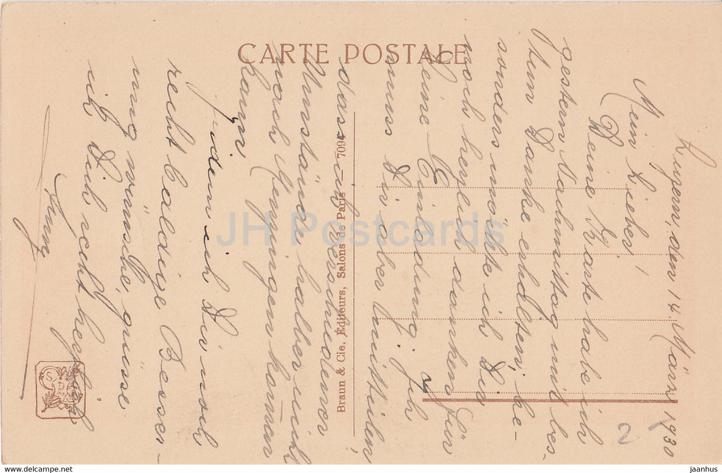 tableau d'Alphonse Osbert - La Seine Indique a ses Affluents - 7094 - Art français - carte postale ancienne - 1930 - France - occasion