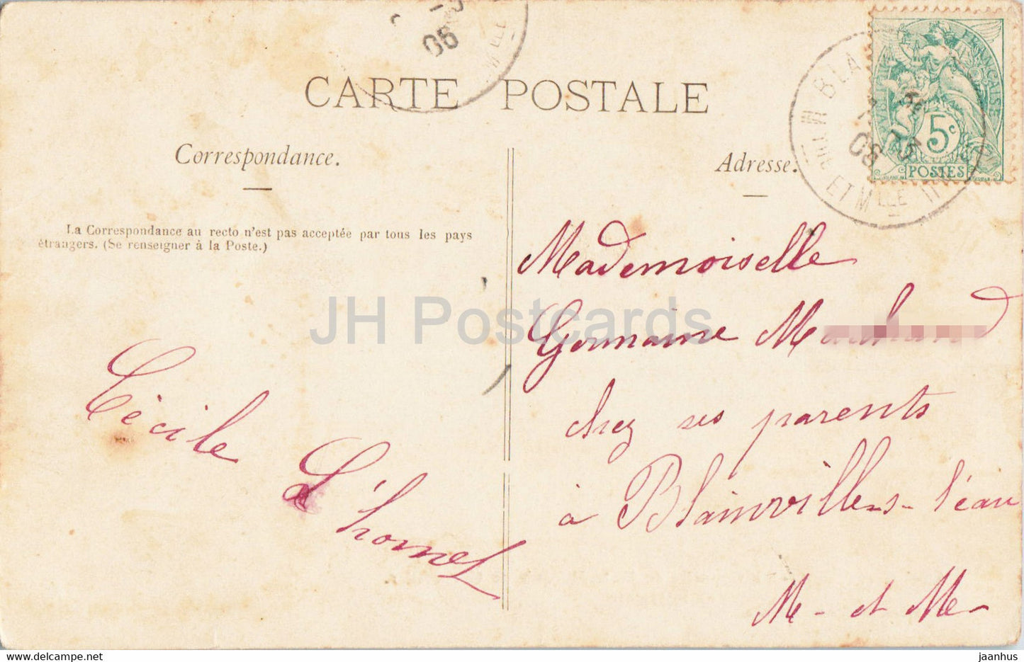 La Chapelle de M le Marquis de Gerbeviller - Vue Interieure - carte postale ancienne - 1906 - France - occasion