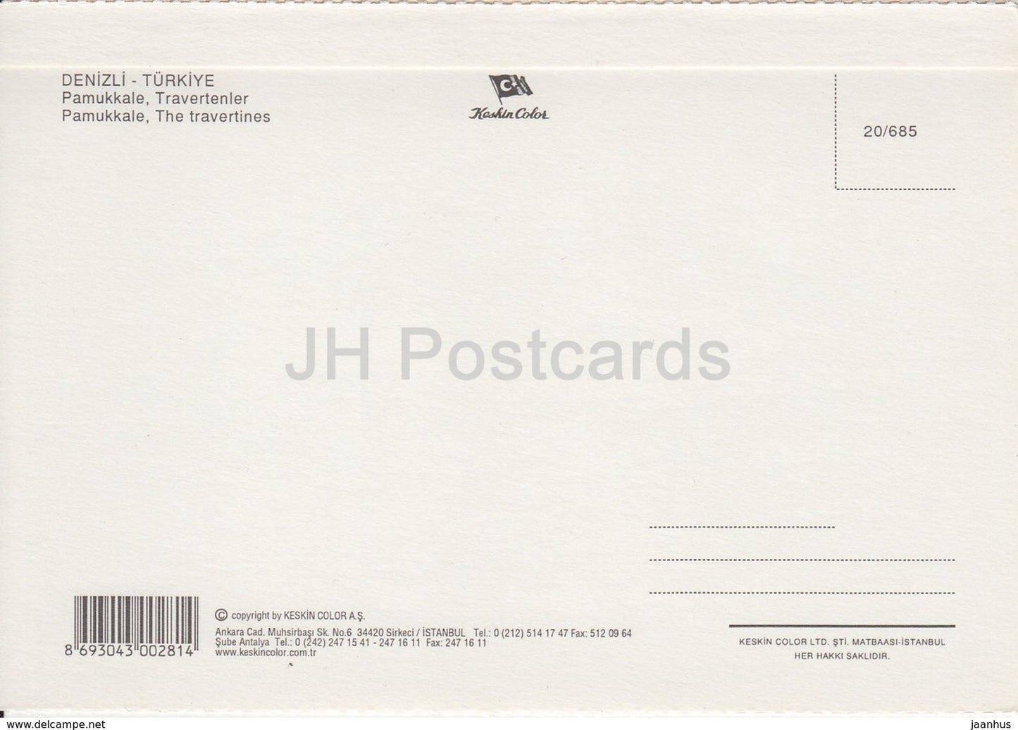 Pamukkale - 4 - The Travertines - Turkey - unused