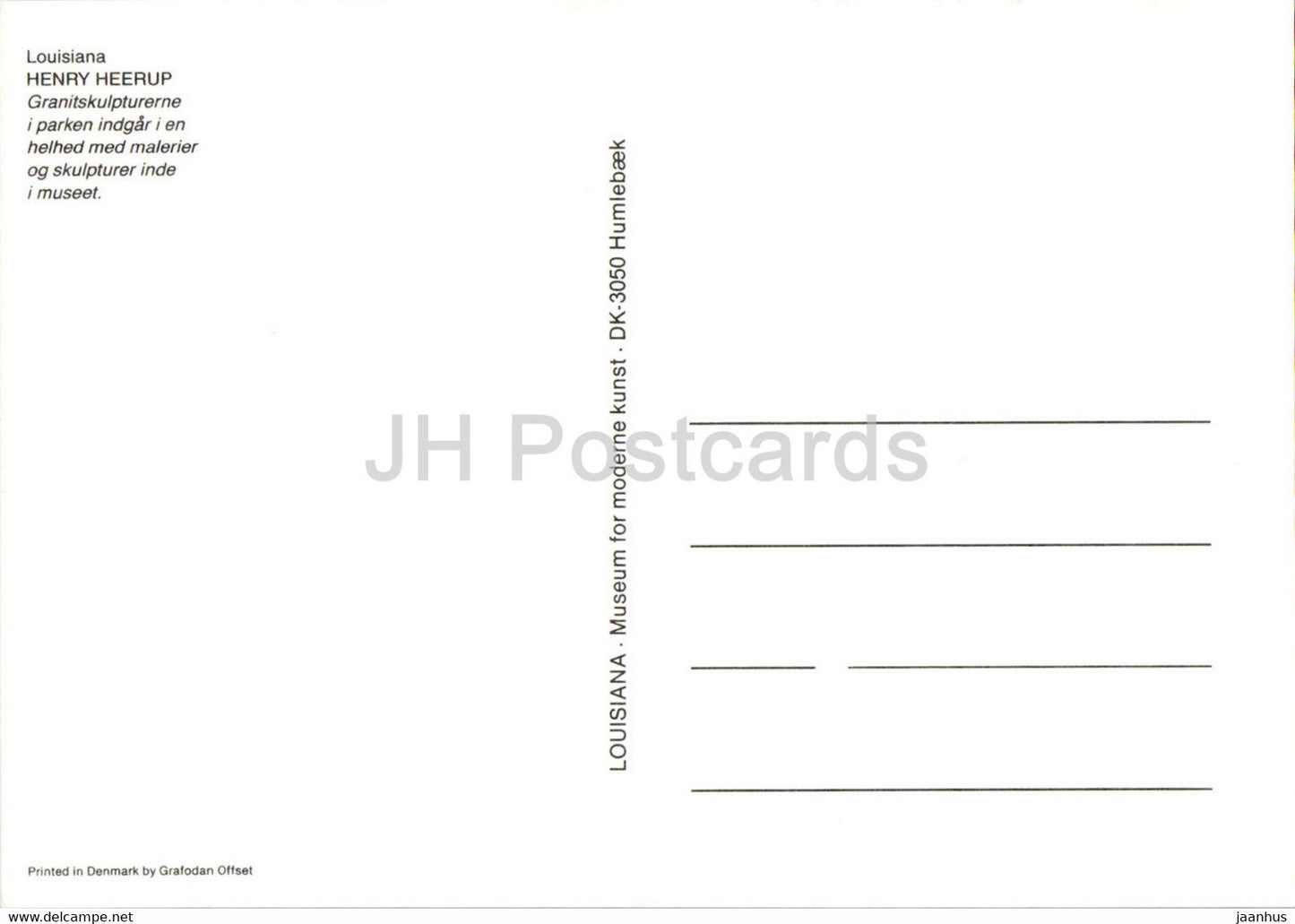 Louisiana Museum of Modern Art - the granite sculptures in the park - Denmark - unused