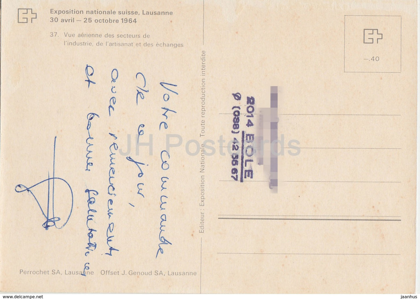 Lausanne - Exposition Nationale Suisse - Vue Aerienne des secteurs de l'Industrie - 1964 - Switzerland - used
