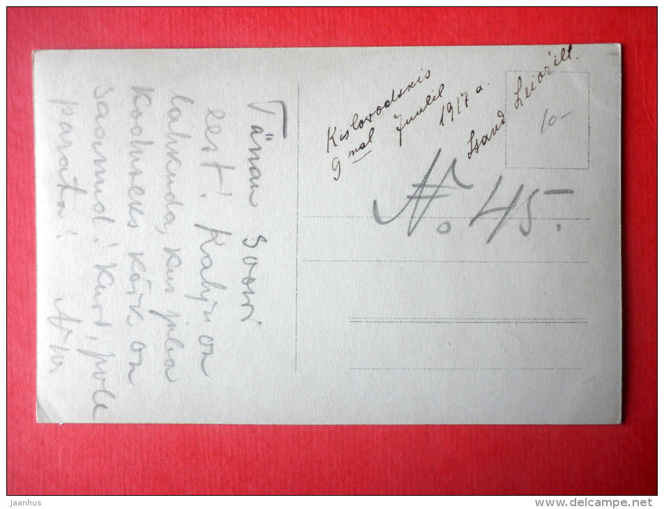 Painting by V. Galye , Fox on the Hunt - grouse - birds - 2464 - Russia - circulated in Estonia Imperial Russia 1917 - JH Postcards