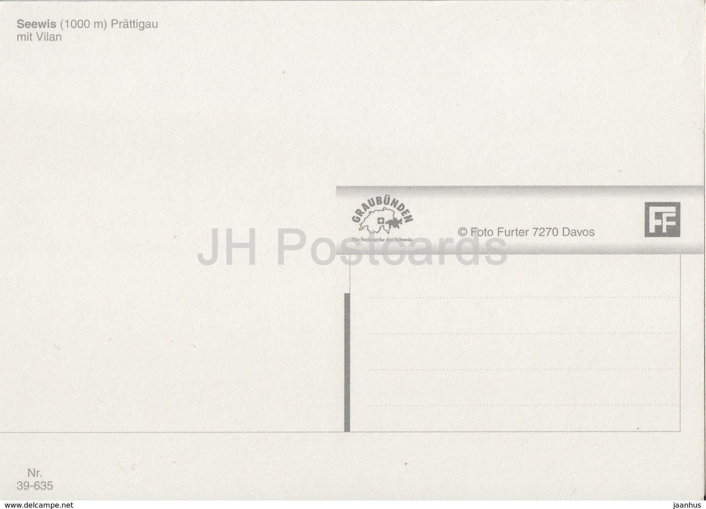 Seewis im Prattigau 1000 m - Vilan - Switzerland - unused