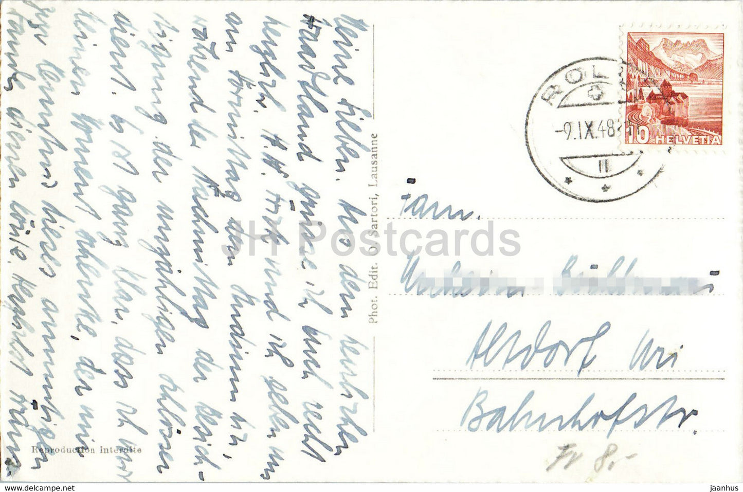 St Cergue 1050 m - 3377 - carte postale ancienne - 1948 - Suisse - occasion