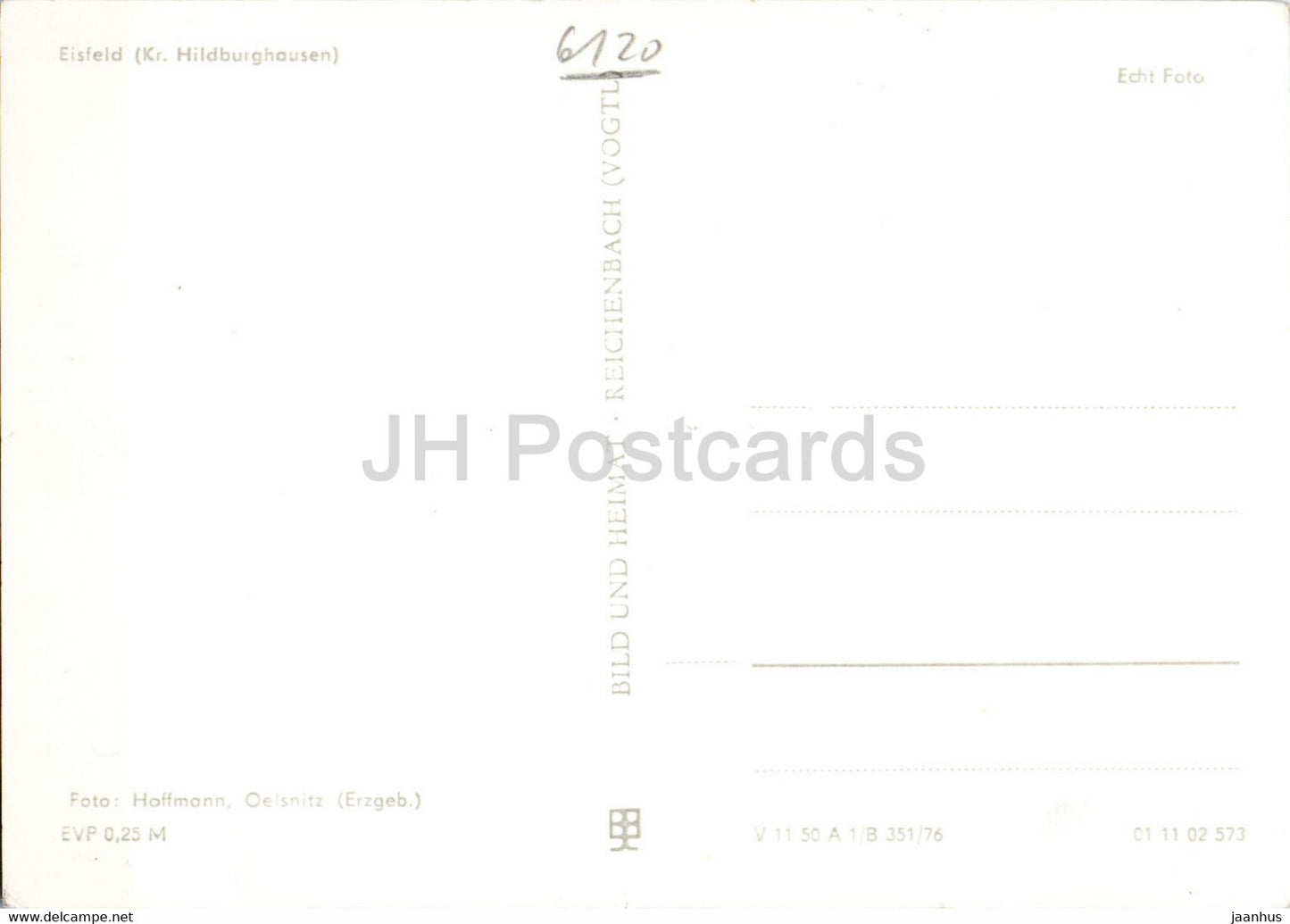 Eisfeld - Kr Hildburghausen - Germany DDR - unused