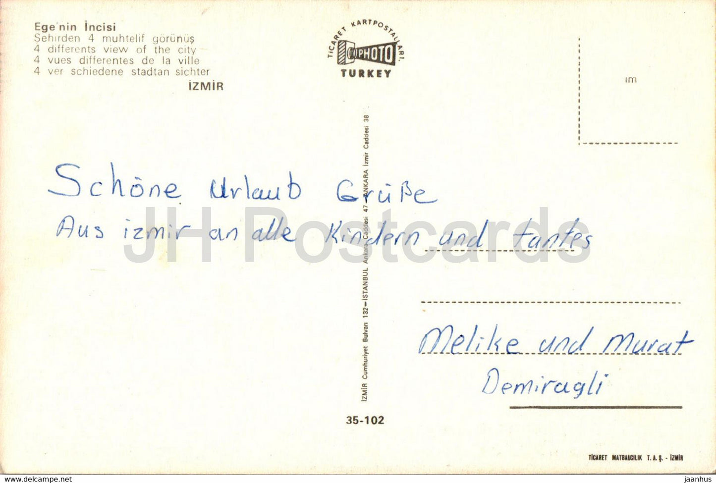 Izmir - 4 different views of the city - multiview - 35-102 - Turkey - used