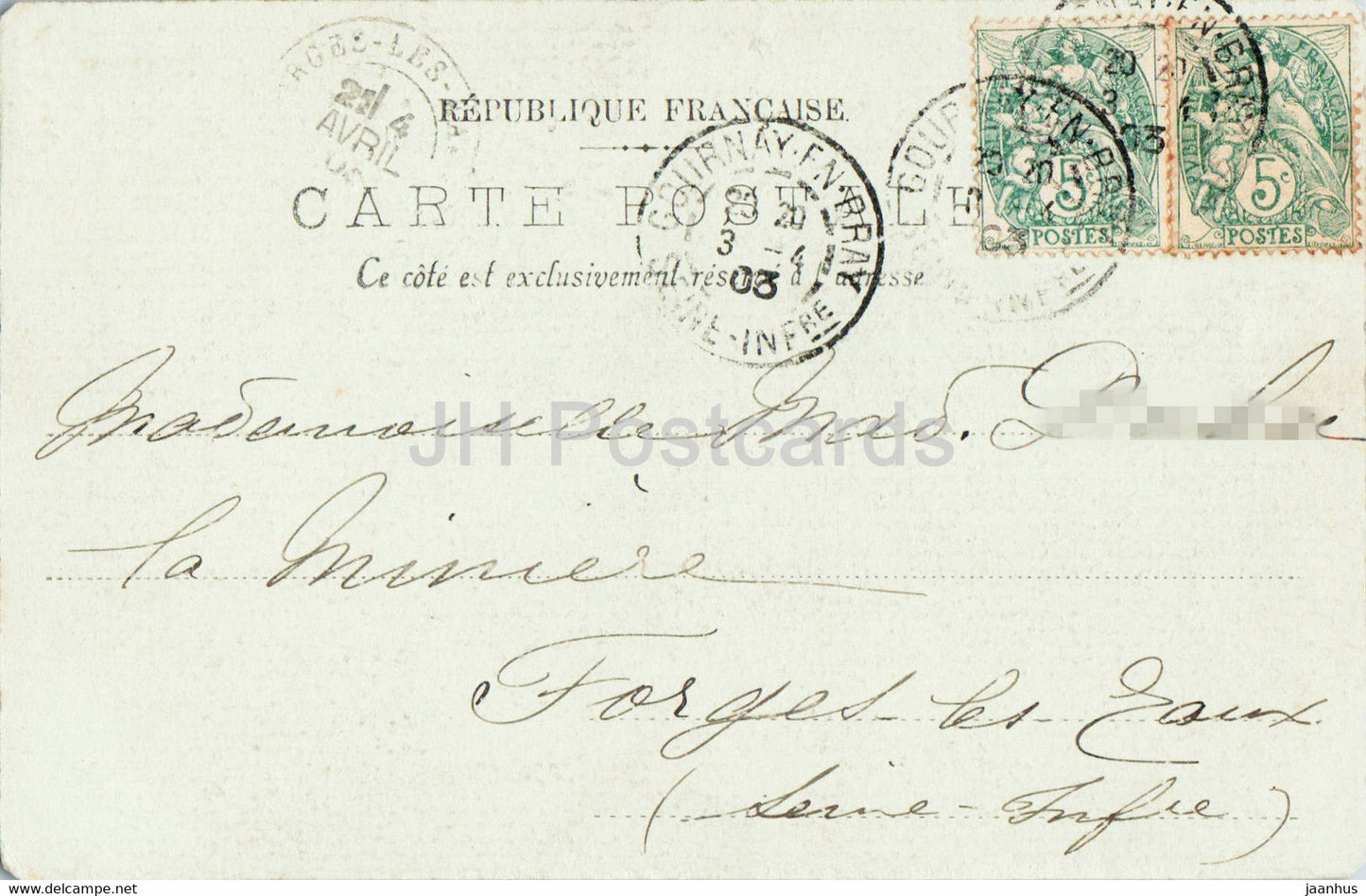 Rouen - Façade de Notre Dame et la Tour de Beurre - cathédrale - 58 - carte postale ancienne - 1903 - France - occasion