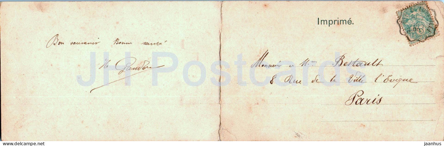 Luneville - Les Bosquets - alte Postkarte - 1905 - Frankreich - gebraucht