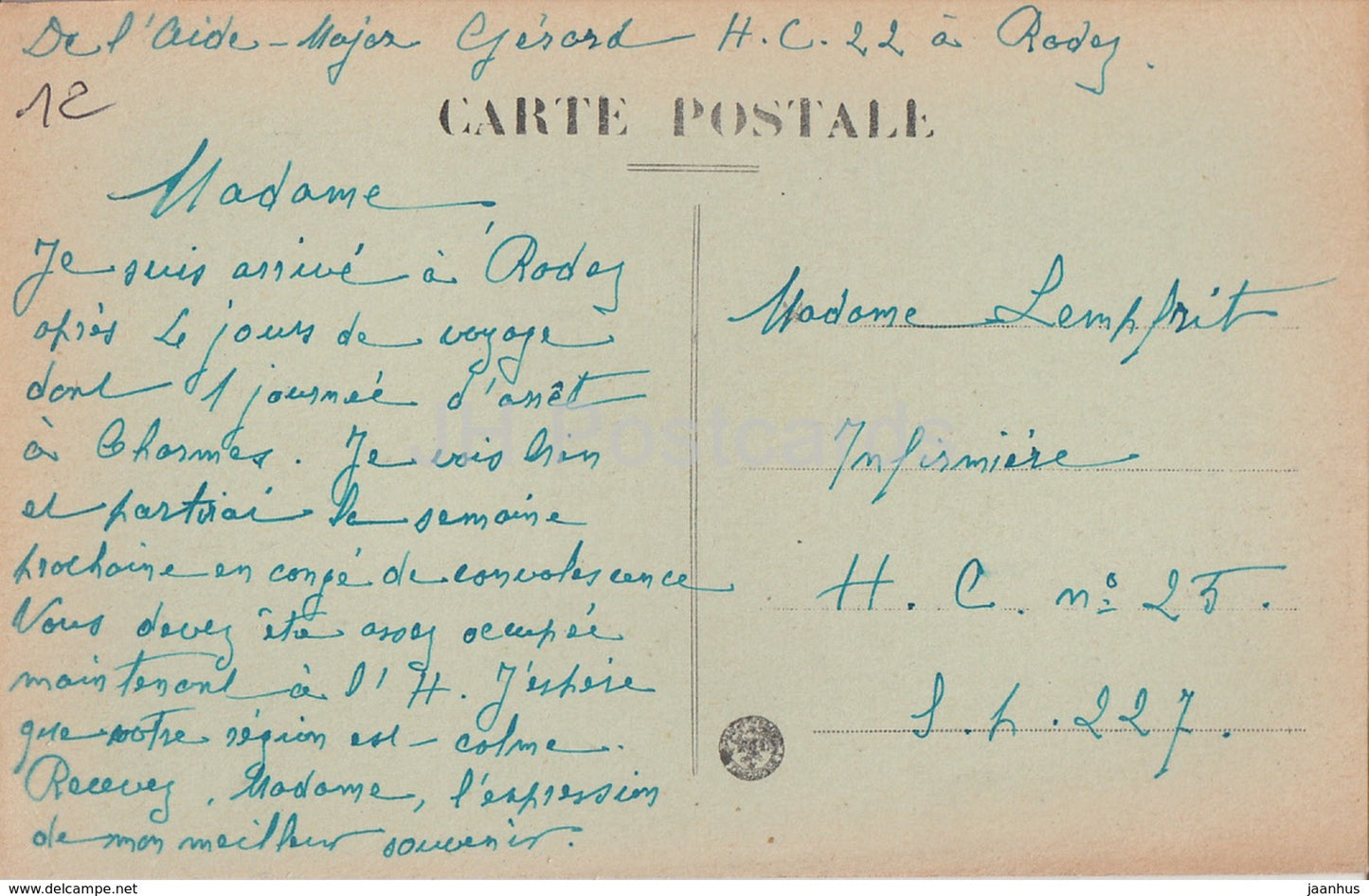 Rodez - La Cathedrale - Kathedrale - alte Postkarte - Frankreich - gebraucht