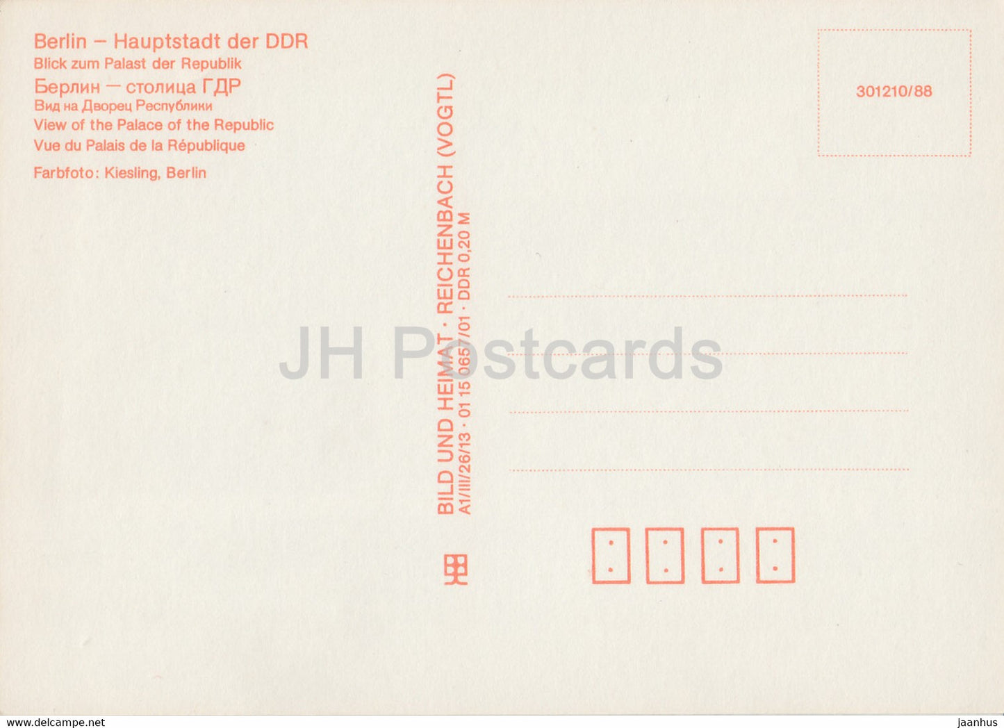 Berlin - Blick zum Palast der Republik - View of the Palace of the Republic - Germany DDR - unused