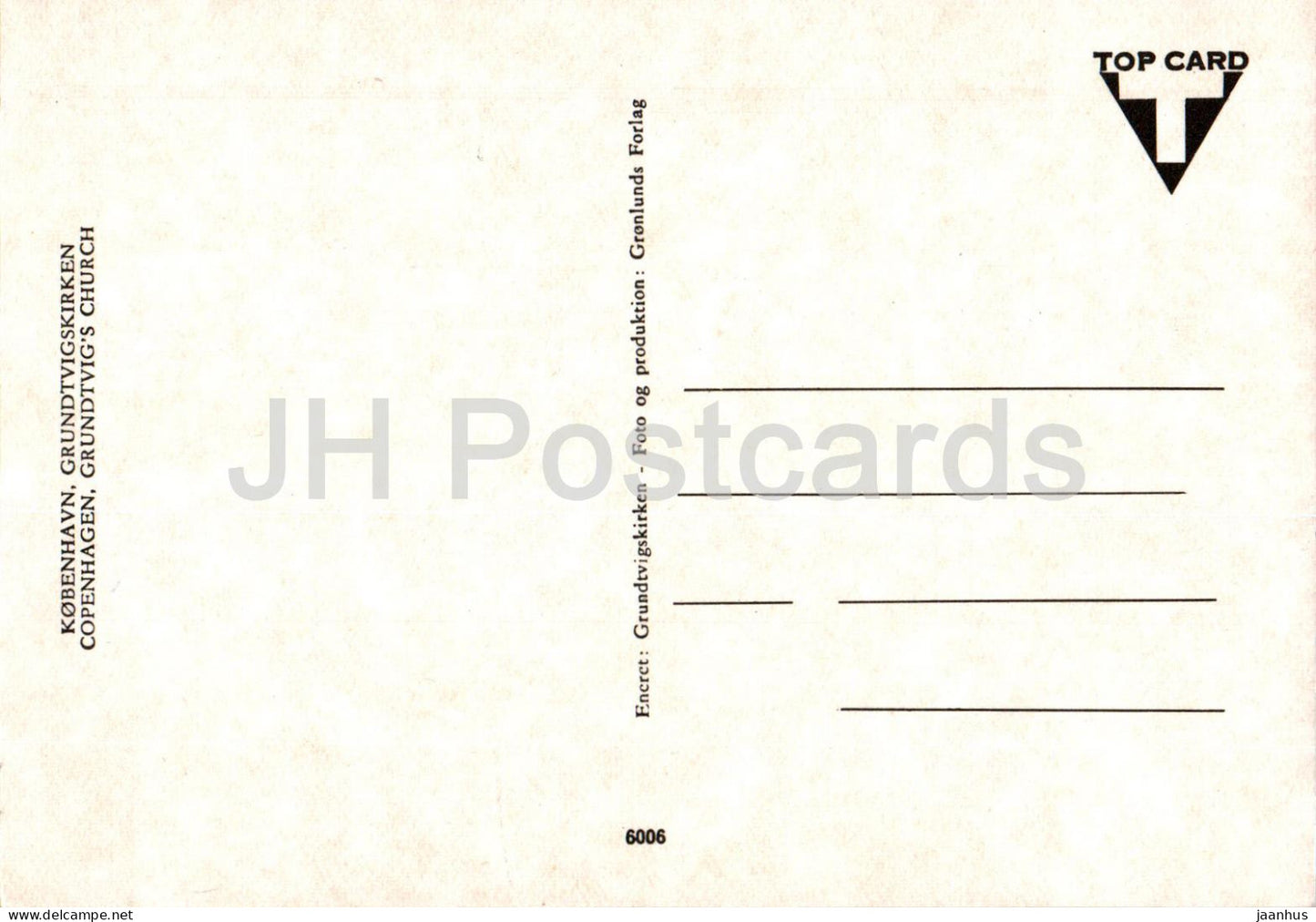 Copenhague - Kobenhavn - Grundtvigskirken - Église Grundtvigs - 6006 - 1 - Danemark - inutilisé
