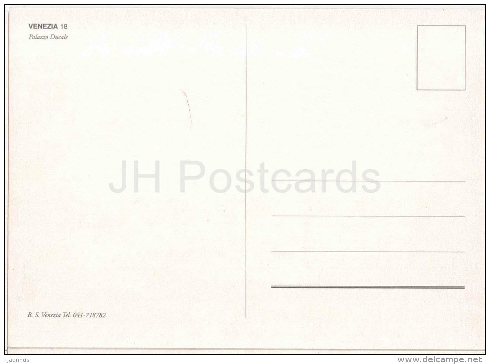 Palazzo Ducale - palace - Venezia - Venice - 18 - Italia - Italy - unused - JH Postcards