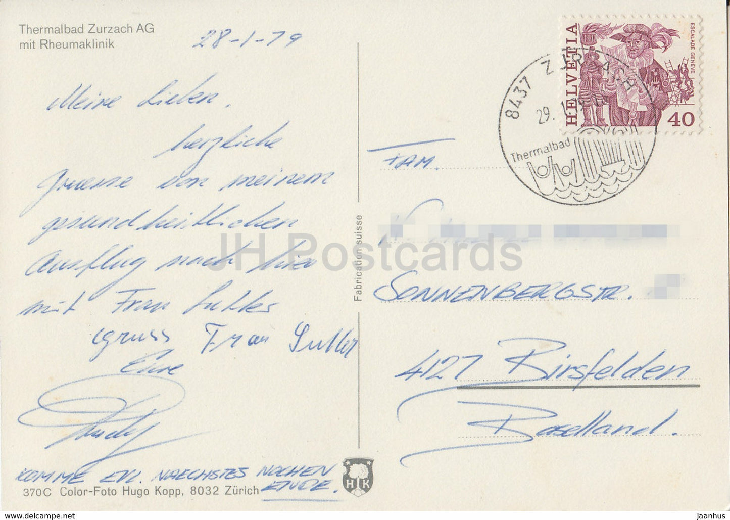 Thermalbad Zurzach AG - Rheumaklinik - pool - 1979 - Switzerland - used