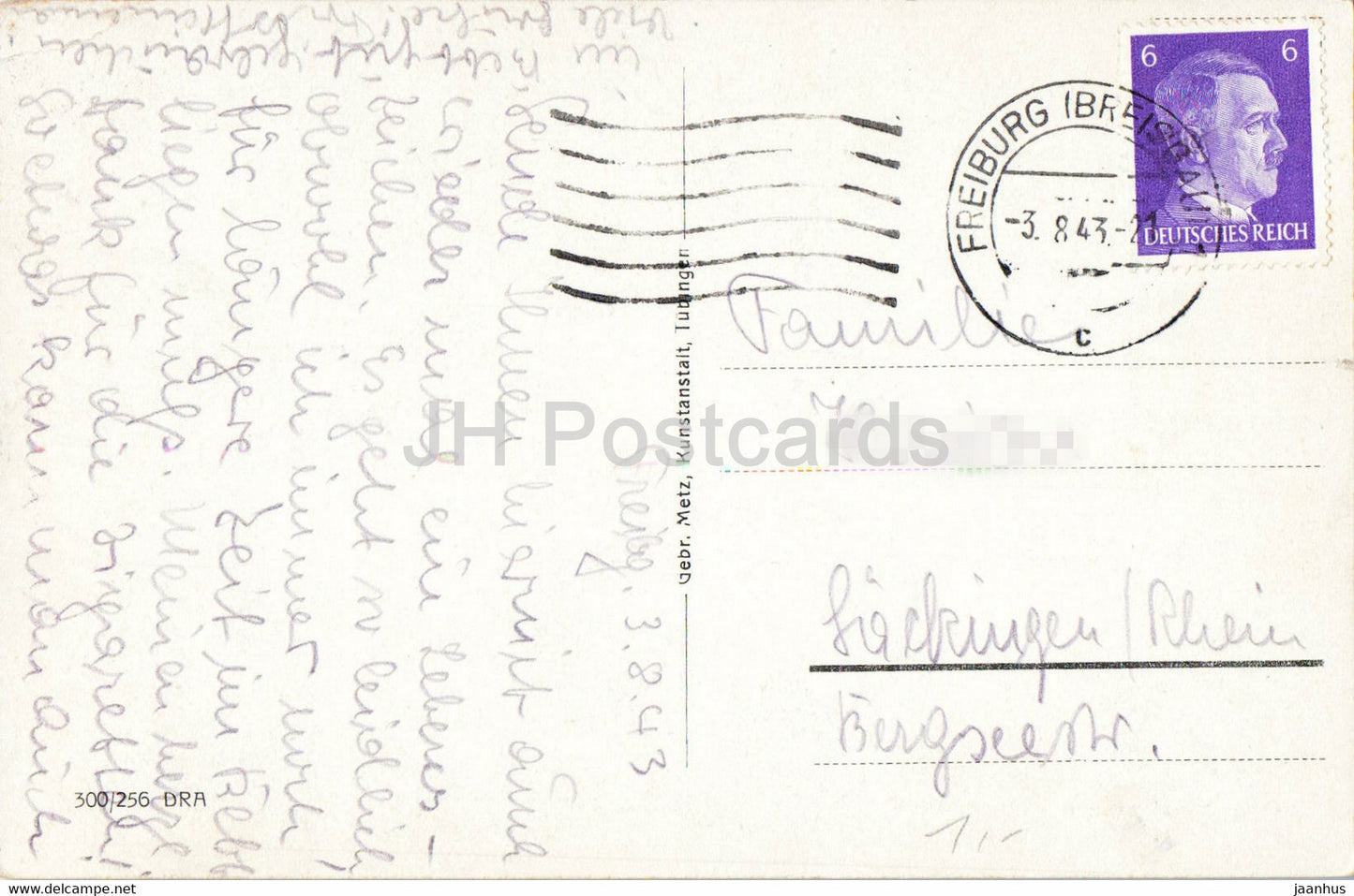 Freiburg i Br - Rathaus - alte Postkarte - 1943 - Deutschland - gebraucht