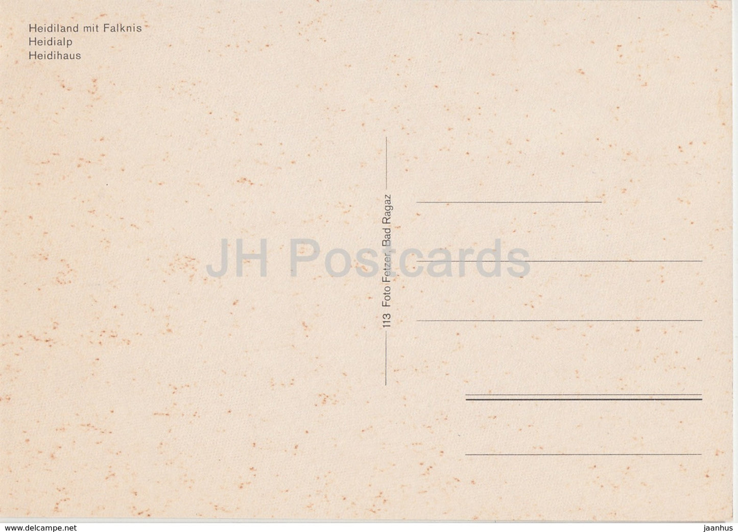 Heidiland mit Falknis - Heidialp - Heidihaus - goat - girl - Switzerland - unused