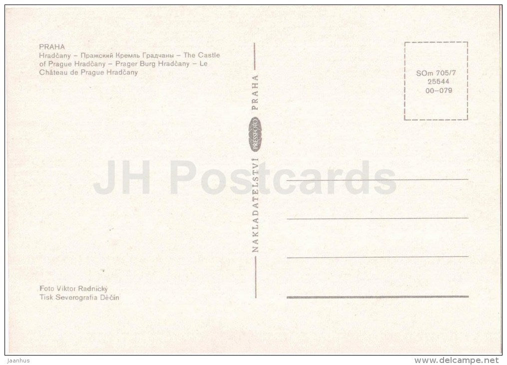 The Castle of Prague Hradcany - winter - Praha - Prague - Czech - unused - JH Postcards
