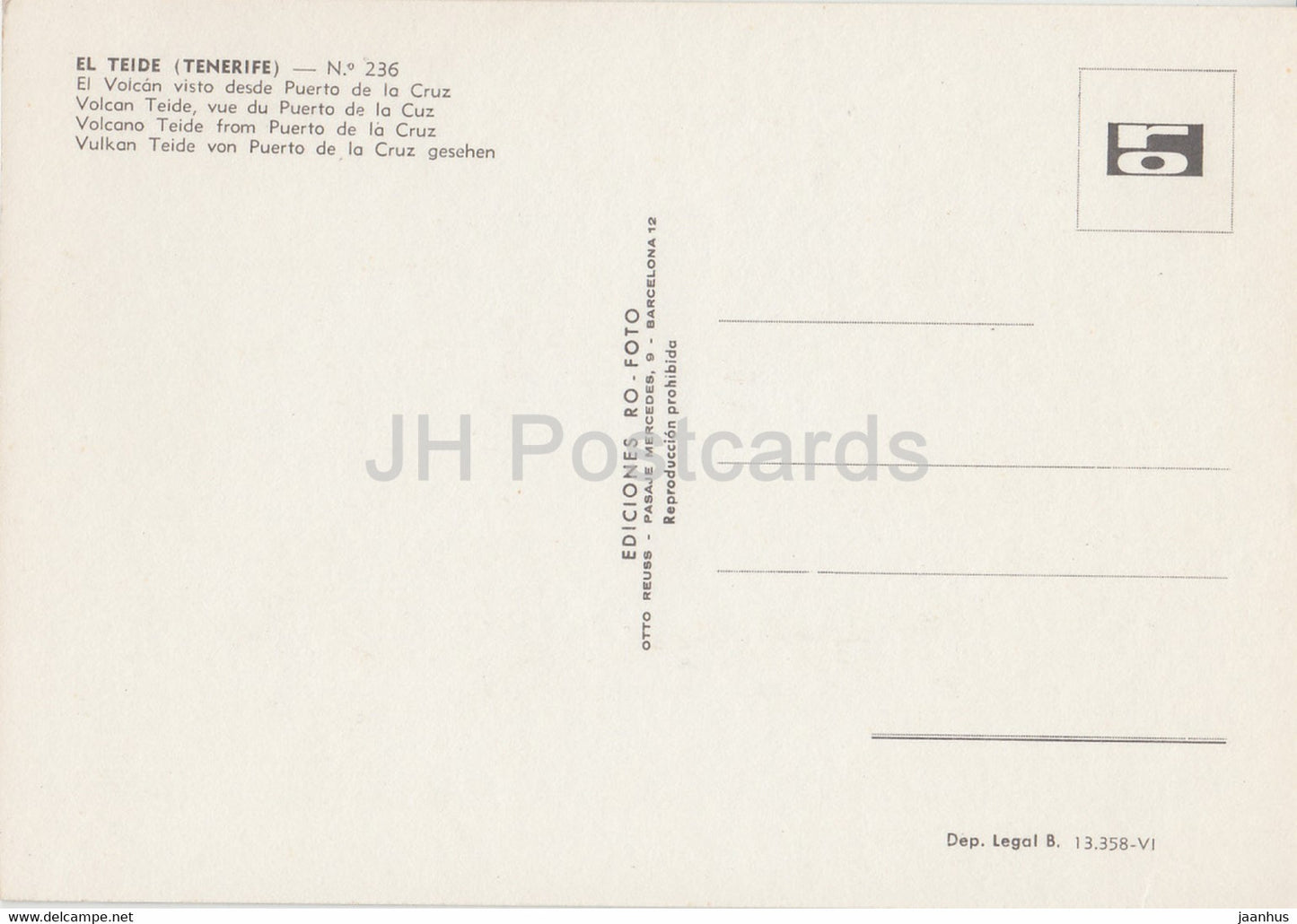 El Teide - Teneriffa - El Volcan visto desde Puerto de la Cruz - Vulkan - Spanien - unbenutzt