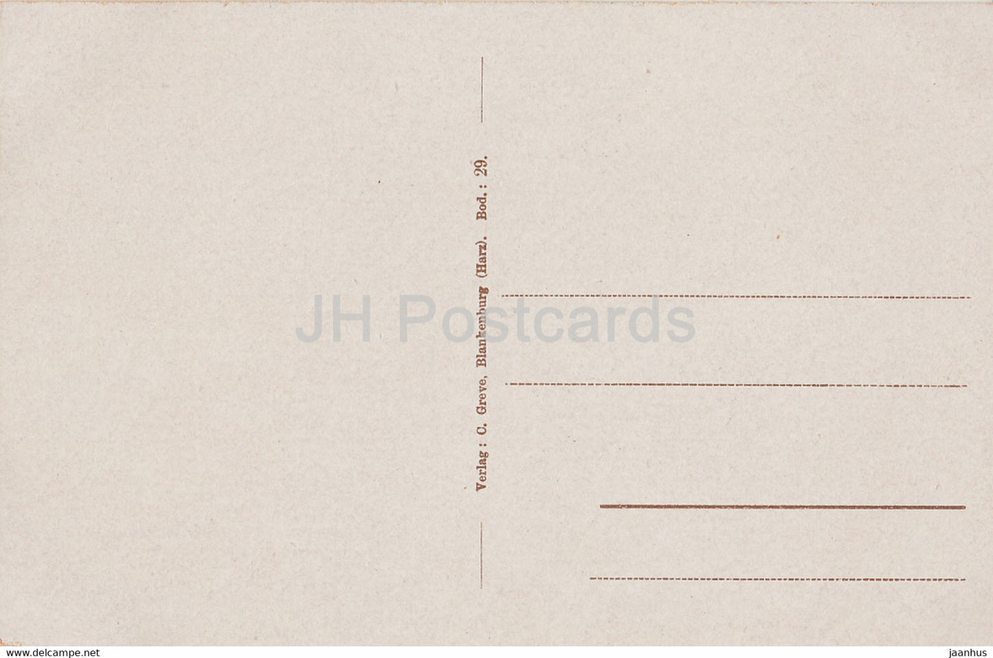 Bodetal Harz - Jungfernbrucke - 29 - old postcard - Germany - unused