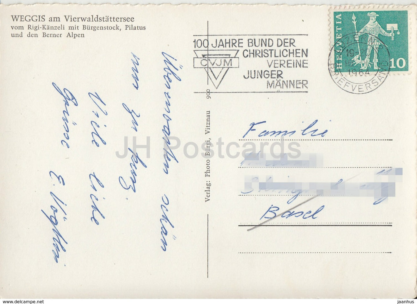 Weggis am Vierwaldstattersee - Burgenstock - Pilatus - Berner Alpen - 1964 - Switzerland - used
