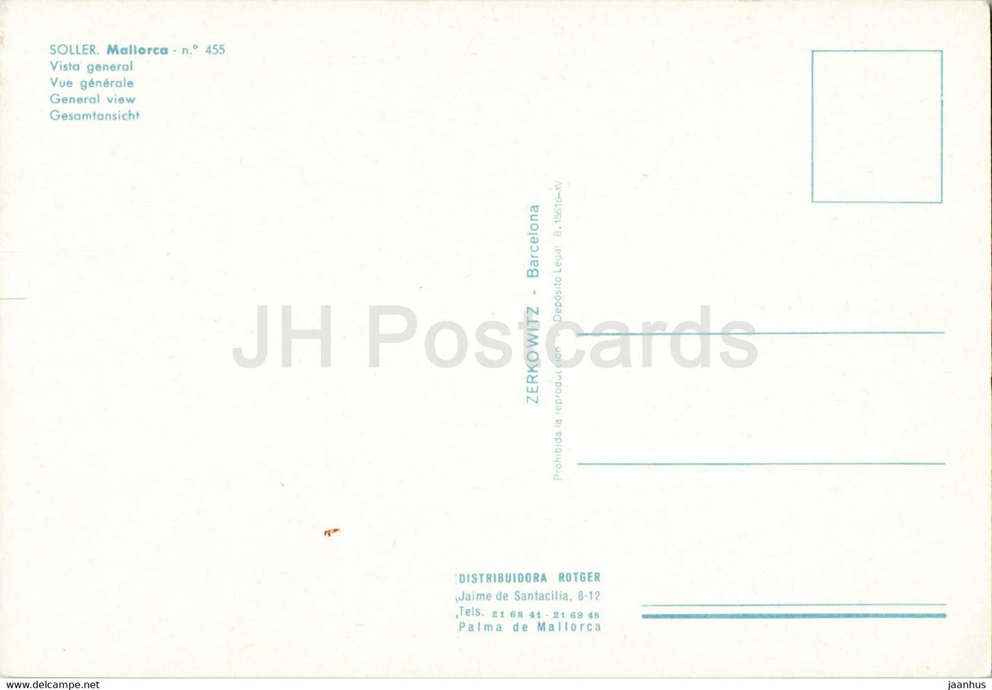 Soller - Mallorca - Vista General - 455 - Spain - unused