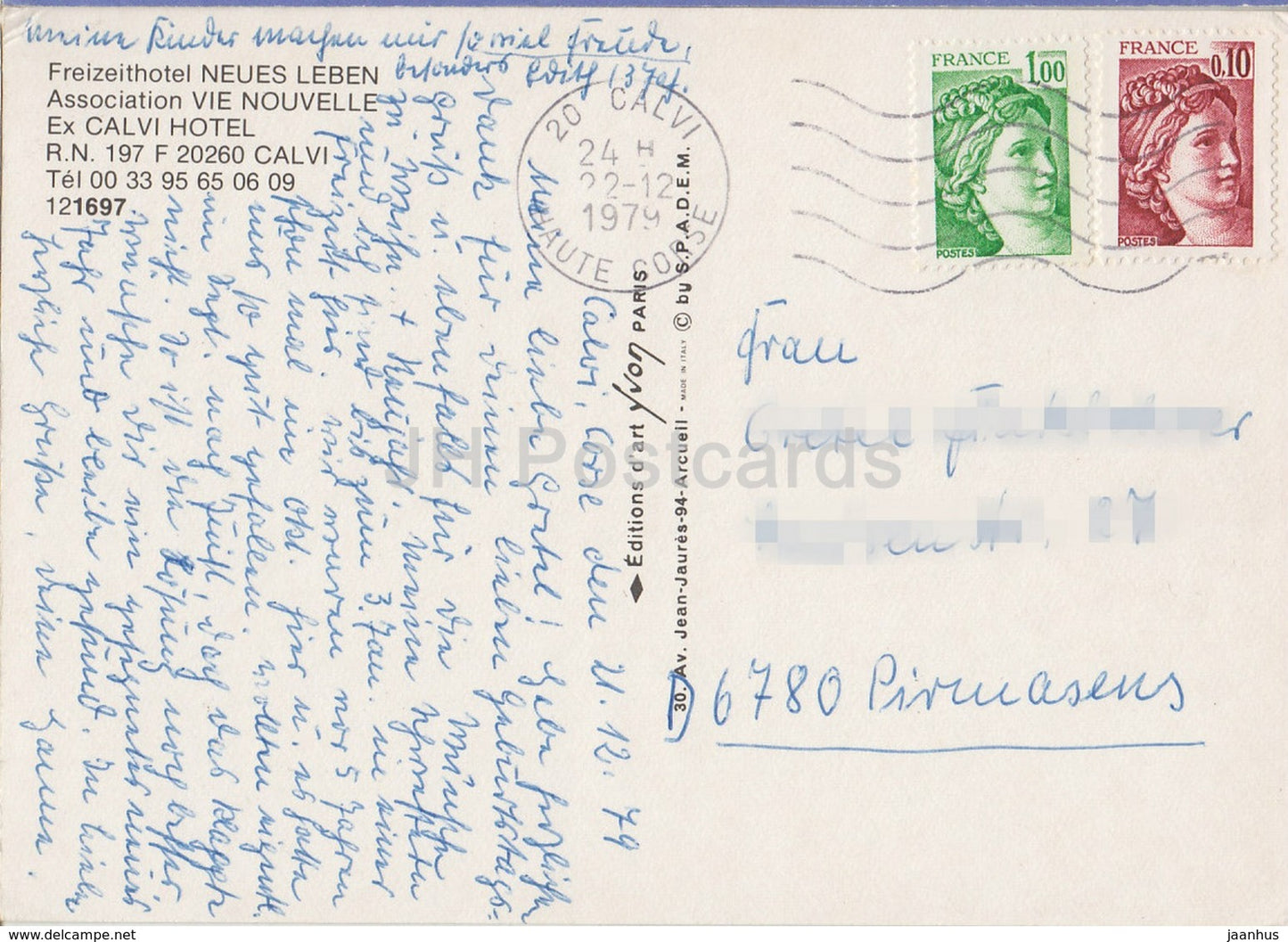 Calvi - Freizeithotel Neues Leben - Association Vie Nouville - hotel - France - 1979 - used