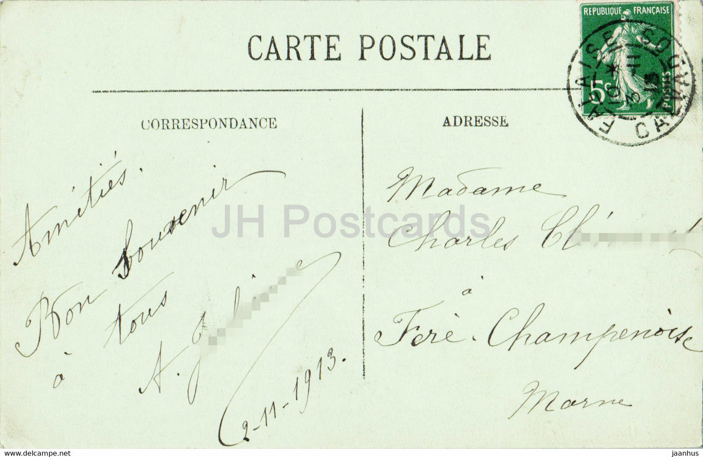 Falaise - Le Château et la Ville - 3 - château - carte postale ancienne - 1913 - France - utilisé