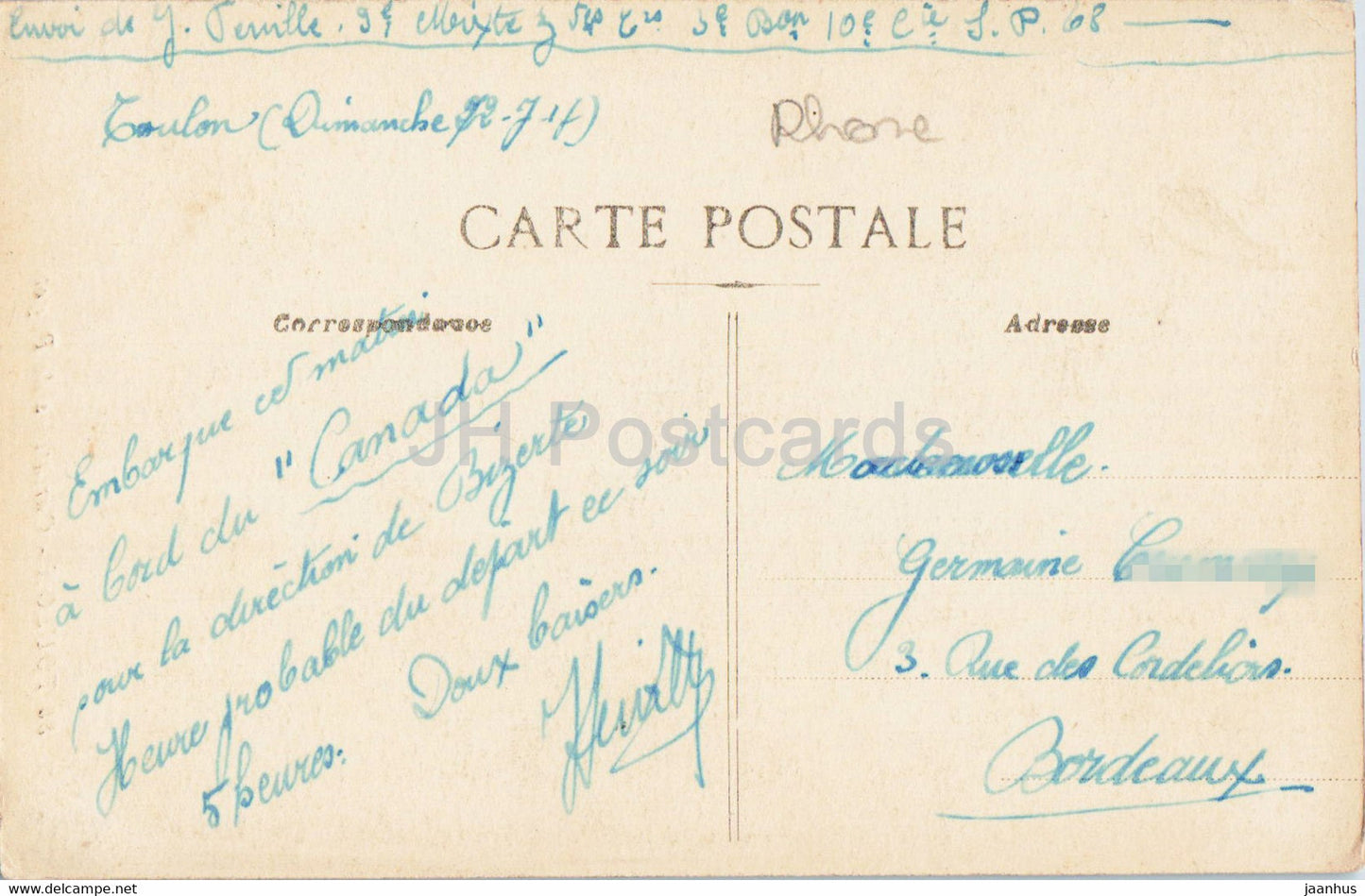 Toulon - Cariatides de Puget - 86 - old postcard - France - used