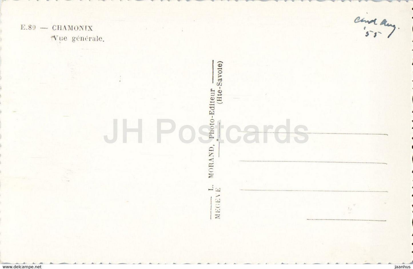 Chamonix - Vue Generale - 89 - old postcard - France - unused