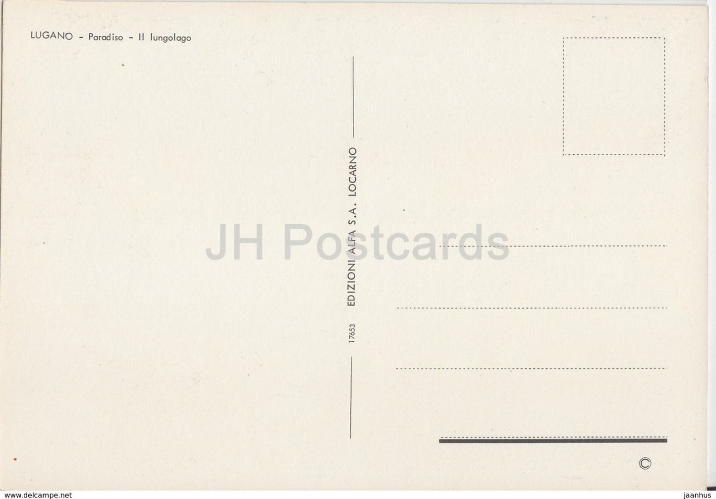 Lugano - paradiso - Il Lungolago - 17653 - Schweiz - unbenutzt