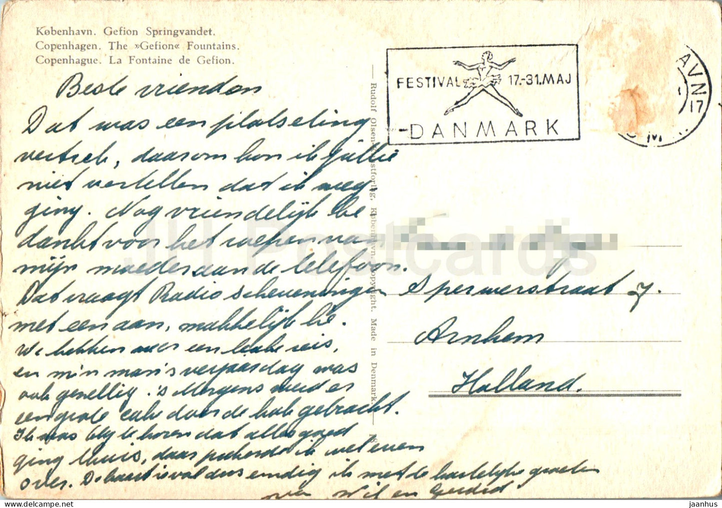 Copenhagen - Kobenhavn - Gefion Springvandet - The Gefion Fountains - Denmark - used