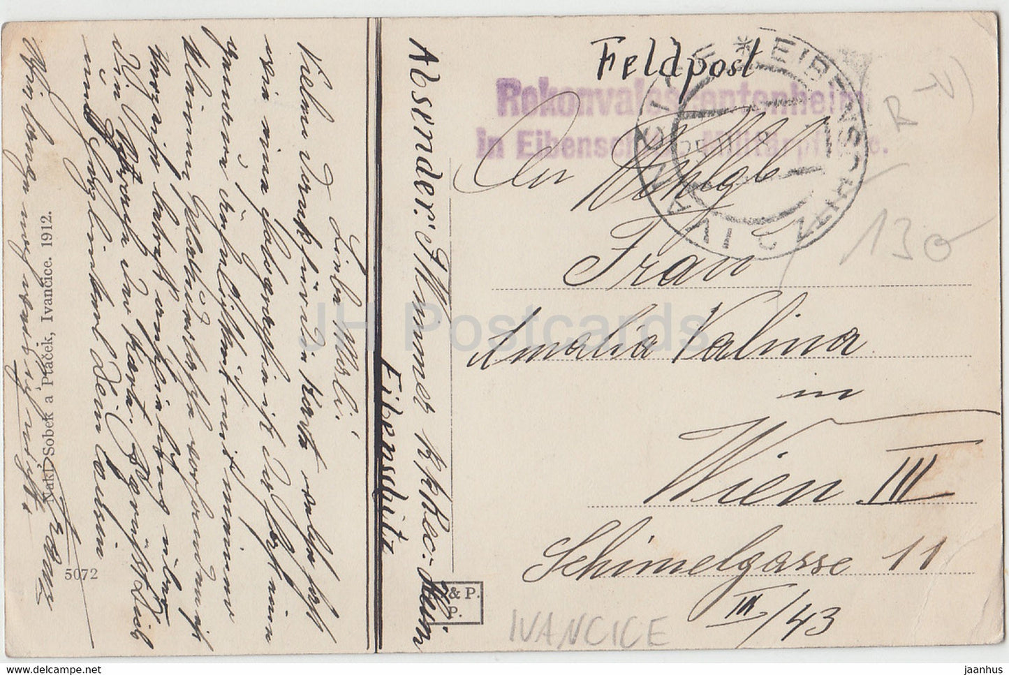Partie u Ivancic - Ivancice - Feldpost - old postcard - 1912 - Czech Republic - used
